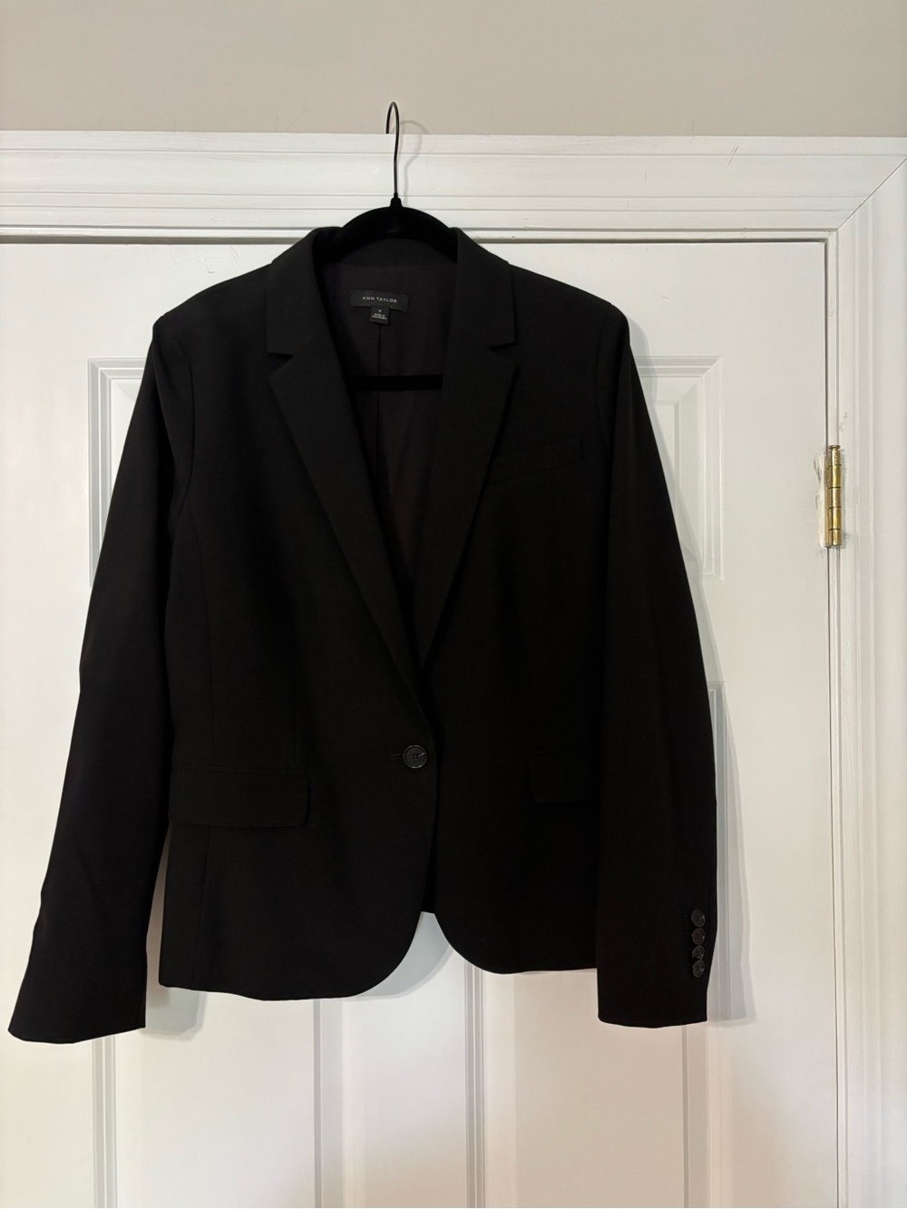 Ann Taylor Black Single-Button Blazer